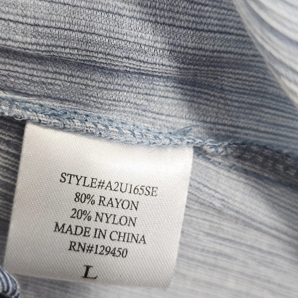 NWT Como Vintage Striped Blue Button-Down Shirt - Picture 7 of 8